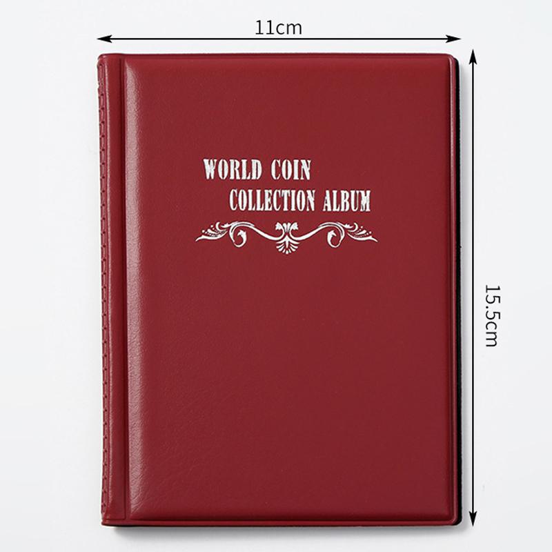 Kniha na sbírku mincí se 120 kapsami 10 stran Držák na sbírku mincí Album Organizér na pamětní mince Úložný prostor