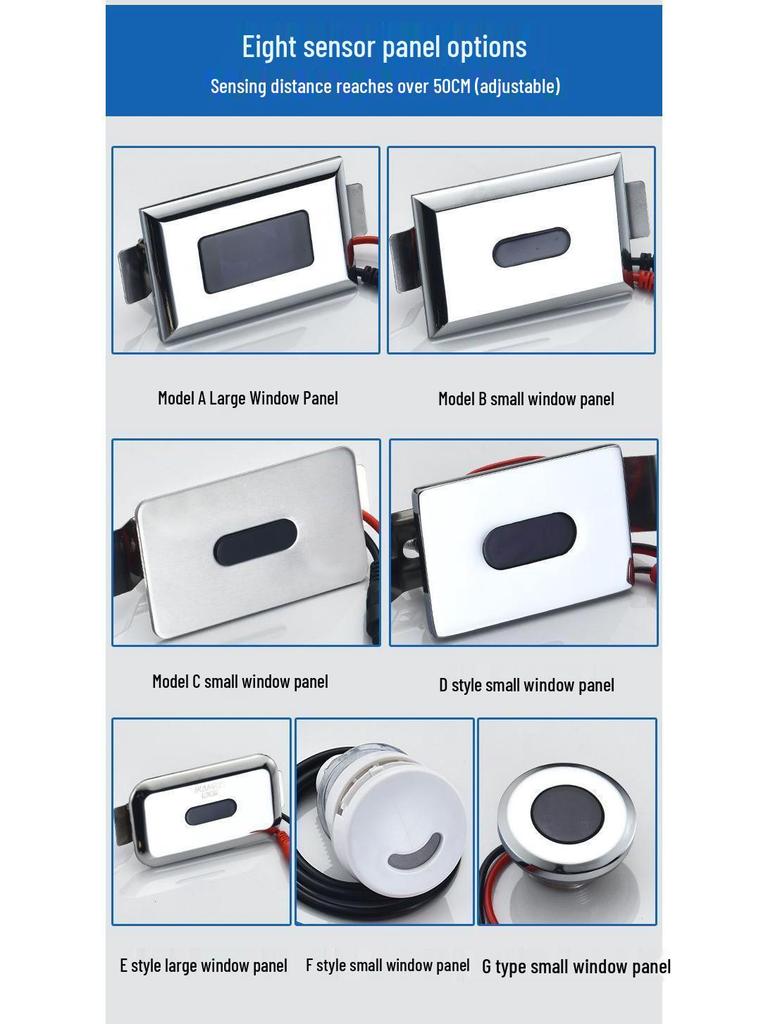 Automatic Urinal Flusher Kit: 6V Solenoid Valve & Battery Box with Sensor Accessories
