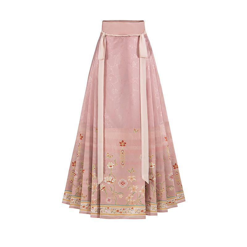 Hua Wei Mian Girls Ming Dynasty Hanfu Spring/Summer Embroidered Princess Dress Set, 2026 Collection Modal Cotton Strap Only