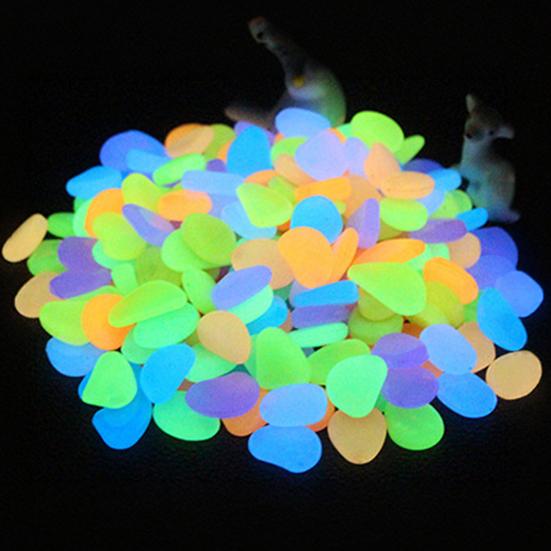Luminous Pebbles Glow in The Dark Garden Stones Night Guide Outdoor Decorative Rocks for Pathways Fish Tanks Aquariums Backyard Landscaping Decor