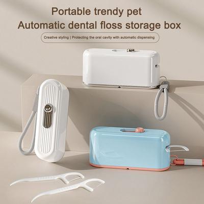 Dental Floss Box Portable Floss Dispenser with 10Pcs Floss Automatic Ejectable Floss Organiser Disposable Flossing Sticks
