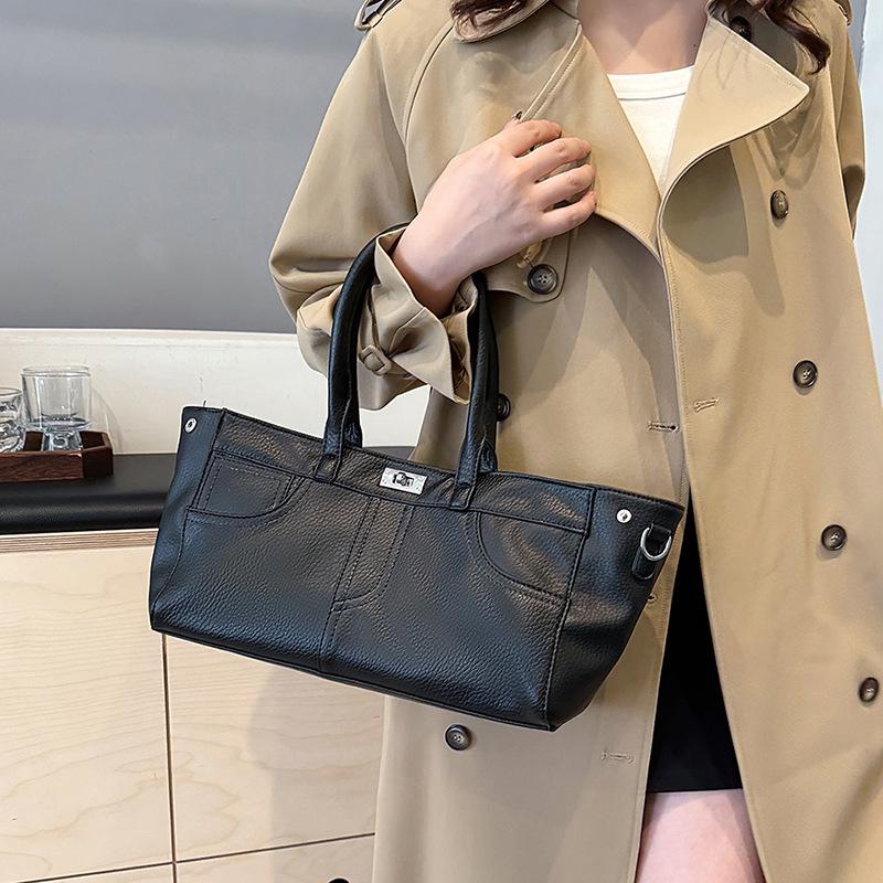 Premium retro portable large-capacity tote bag women's 2025 new fashion versatile shoulder messenger bag