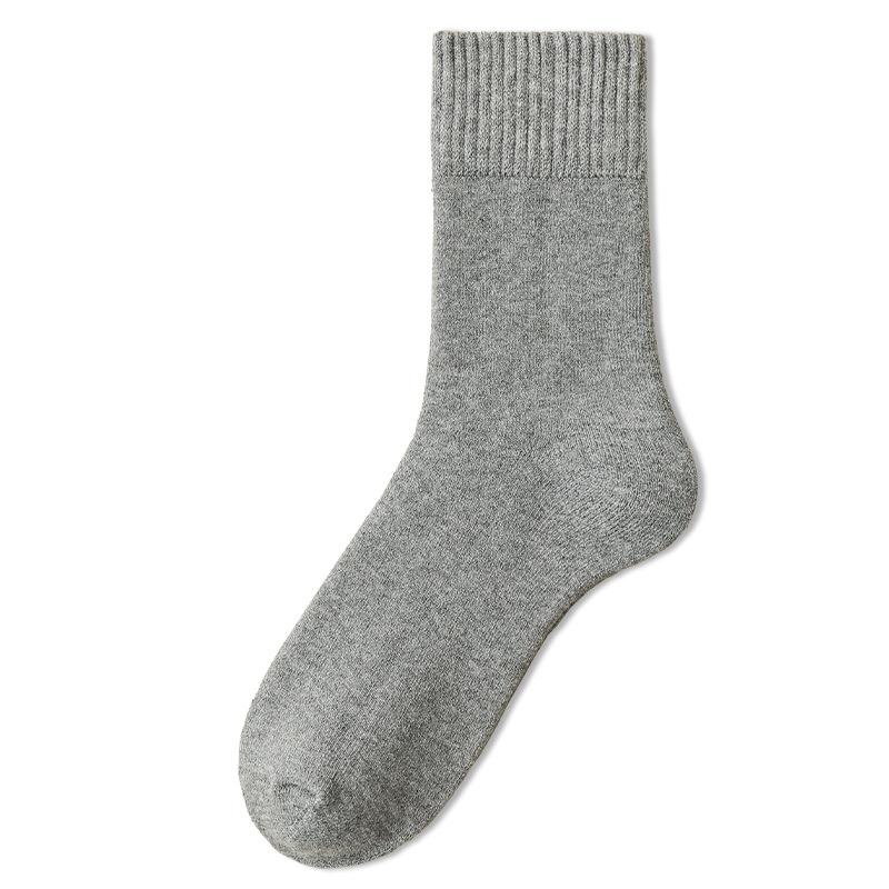 

Thickened Loop Men s Mid-calf Socks, Warm Towels, Autumn and Winter Socks with Fleece, Black Business Long Socks 1 pair