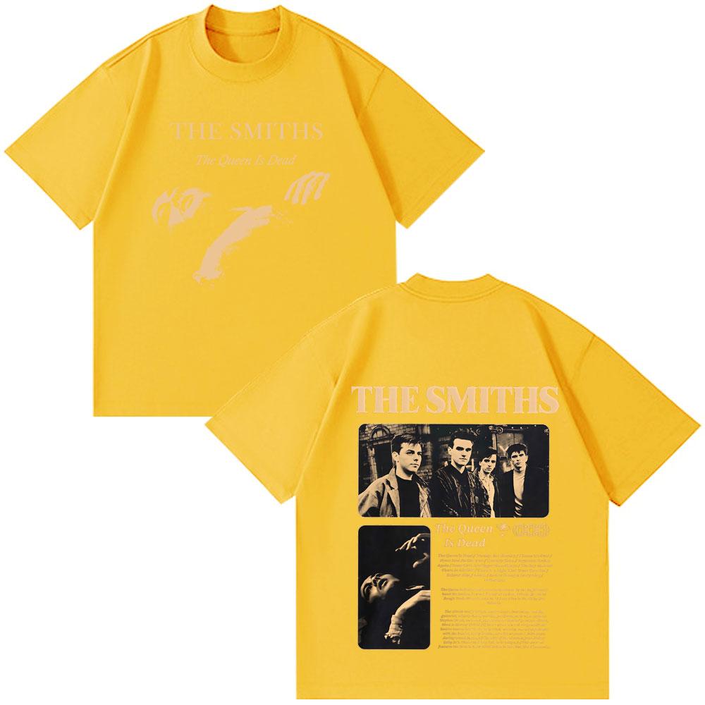 The Smiths The Queen Is Dead Plus Size T-shirts with Short Sleeves 1980's Indie Morrissey T-shirt Men's Vintage Rock Band Tide