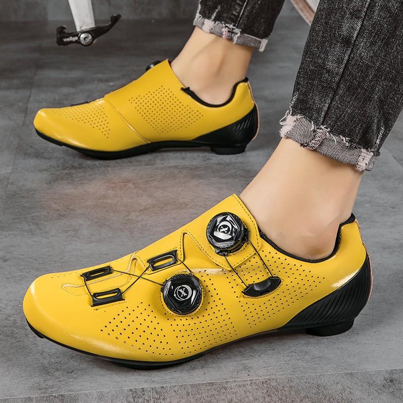 Unisex Cycling Shoes Road Mountain Bike Flat Pedal Or Clipless Use Breathable Synthetic Leather With Nylon/Rubber Sole