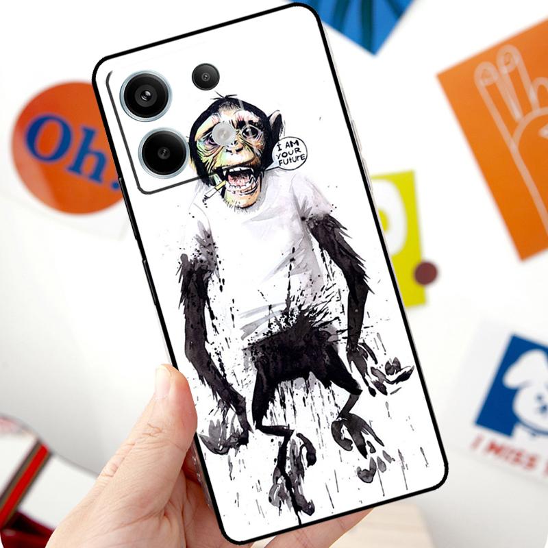 Cartoon Monkey Funda For Xiaomi Redmi Note 13 Pro 10 11 12 14 Pro 11S 12S Case For Redmi 15 12C 13C 14C 10C