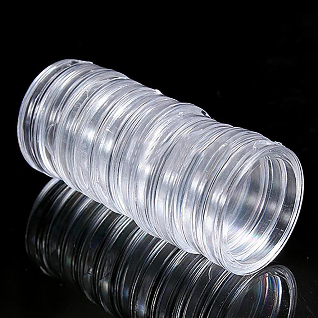 10 sztuk przezroczystych kapsułek na monety w pudełku Dostępne rozmiary od 18 mm do 50 mm na monety