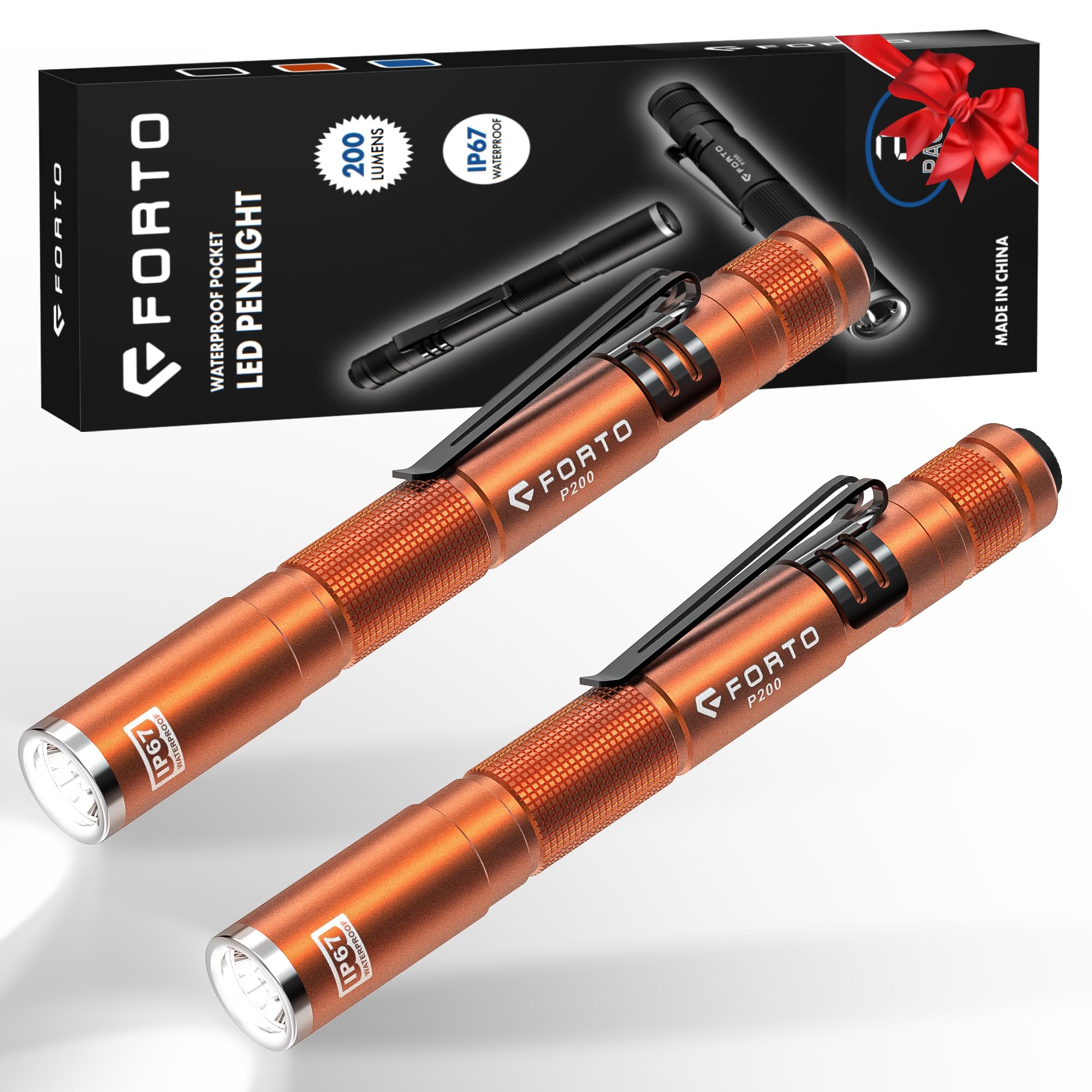 

FORTO Flashlight Penlight Orange