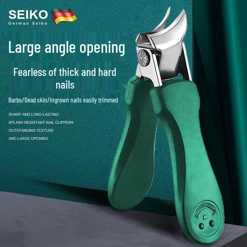 Stainless Steel Anti-Splash Slanted Nail Clipper with Large Opening