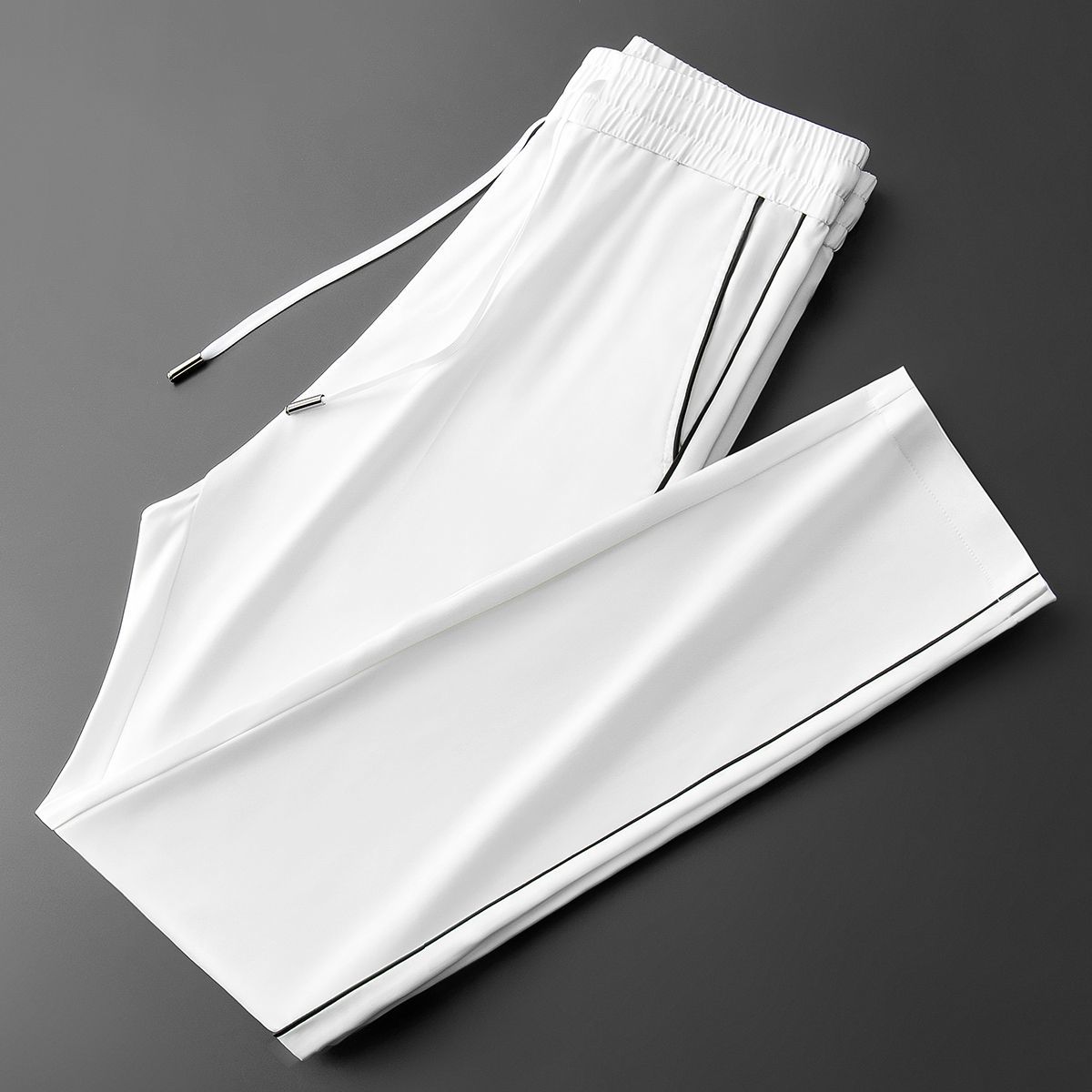 

Гладкие и устойчивые к складкам струящиеся мужские спортивные штаны, мужские свободные прямые повседневные брюки 4XL