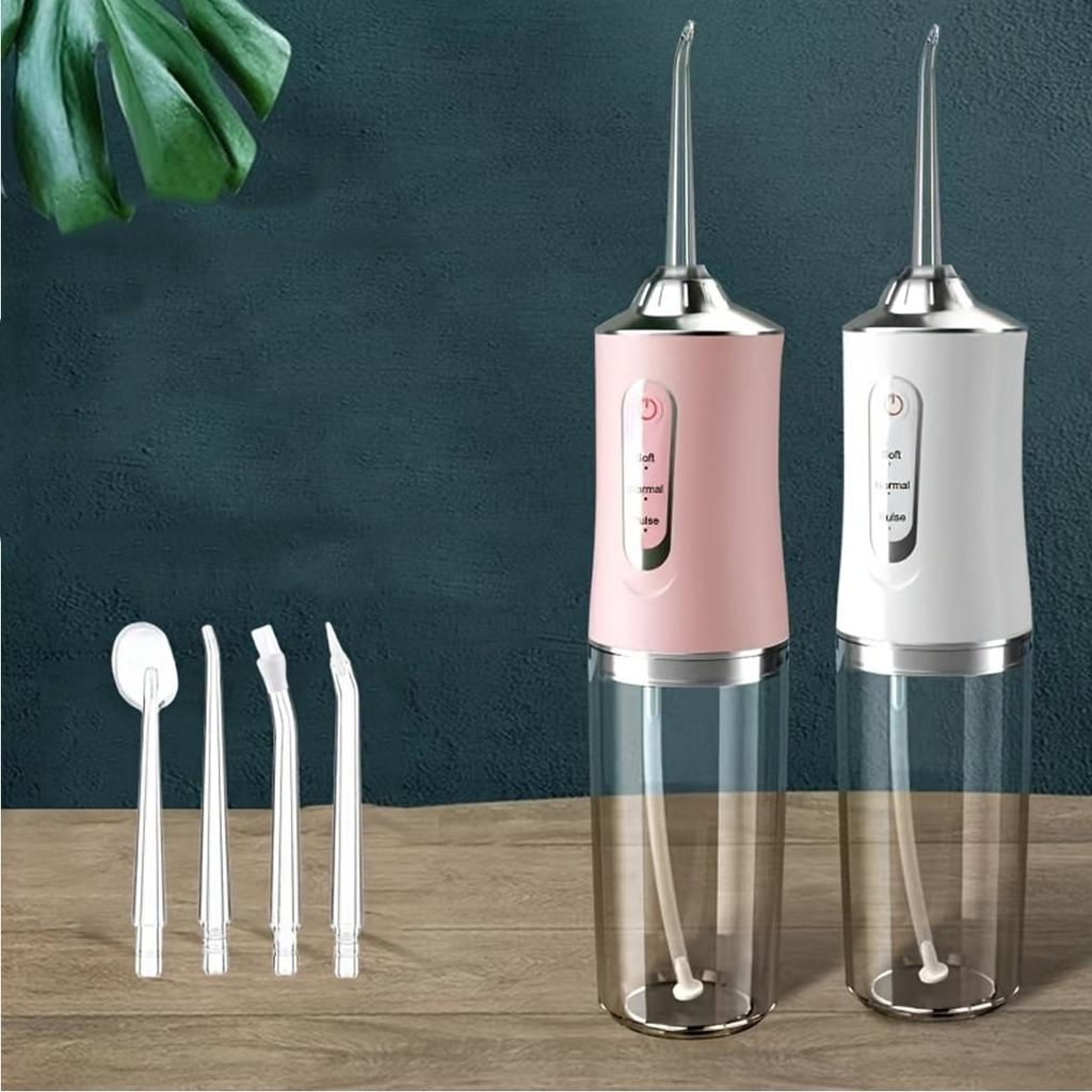 Portable Smart Electric Oral Irrigator Water Flosser 4 Jets 3 Modes Rechargeable Dental Water Jet Irrigator Dental Teeth Cleaner