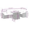 VidaXL Garden Lounge Set with Cushions 7 Pcs, Patio Sofas, Patio Furniture Set, Outdoor Furniture, Grey 3271326