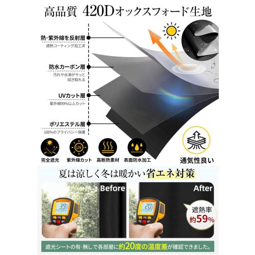 GOKEI Ultra Blackout Sheet, Blackout Window Cloth, Window Blackout Sheet, Window Insulation Sheet, UV Protection, Blackout Sheet for Summer, Window Gl