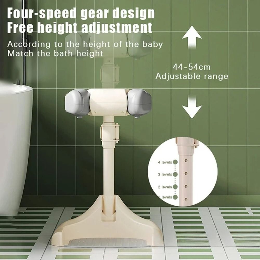 Armrest Design Anti-Slip Bath Organizer Foldable Baby Bath Stand  Home Bathing
