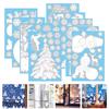 9Sheets Christmas Window Stickers White Snowflake Santa Elk Xmas Party Decals Reusable Glass Fridge Decor Merry Festive Delicate