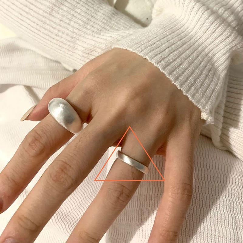 Matte Brushed Open Band Ring for Women, Personalized and Versatile Style, Popular Index Finger Accessory. Adjustable Open