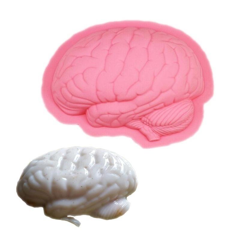 Cake Mold Halloween Human Brain Shape Pan Baking Tools Silicone Cake Mold Pudding Dessert Mold