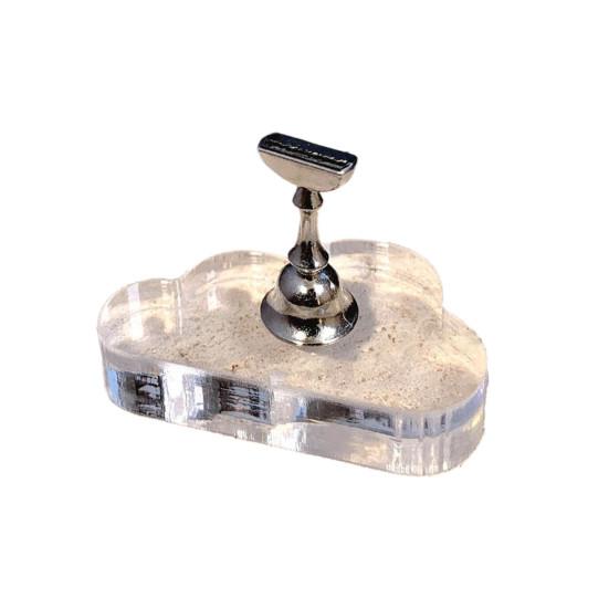 Manicure Support Magnetic Tips Easy Cleaning Finger Compact Nail DIY Design Practical Holder Supplies