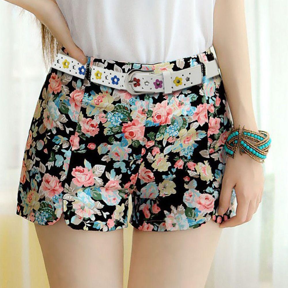 Flower Eyelet Decoration Colorful Fashionable Waist Belt Faux Leather Belt Waistband Kids Belt