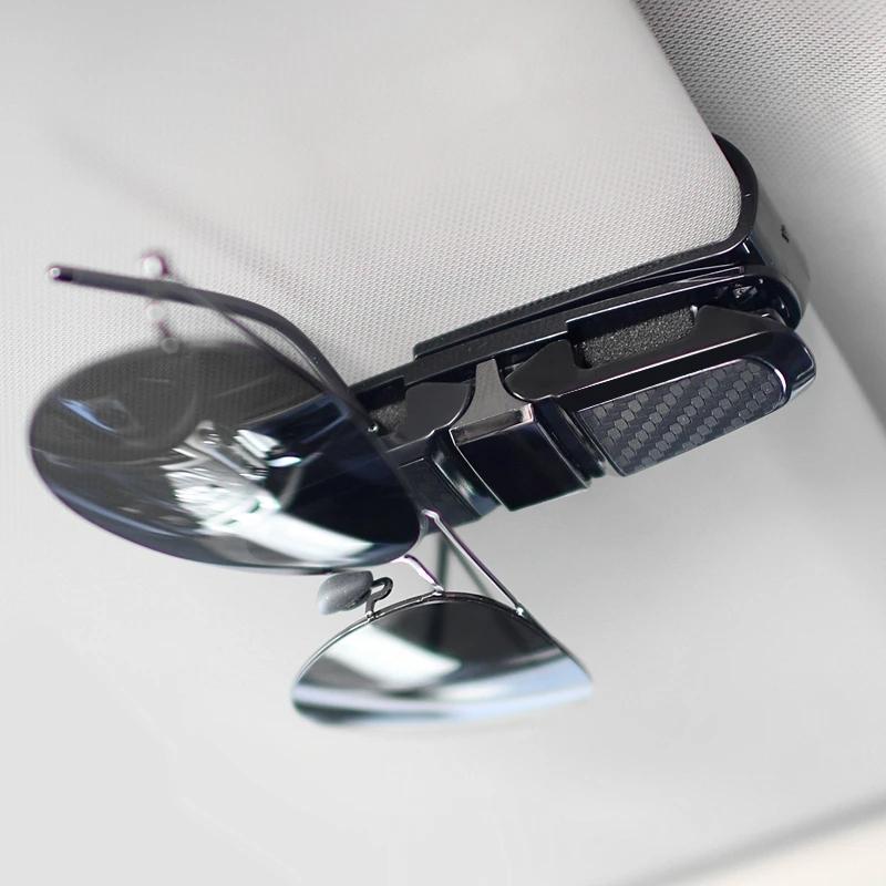1Pc Car Sun Visor Sunglasses Holder Eyeglasses Clip Black Universal Ticket Card   Clamp Fastener Cip ABS Car Glasses Case Portab