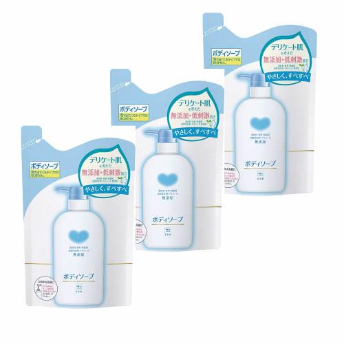 Cow Brand Additive-Free Body Soap Refill 400ml (x 3)