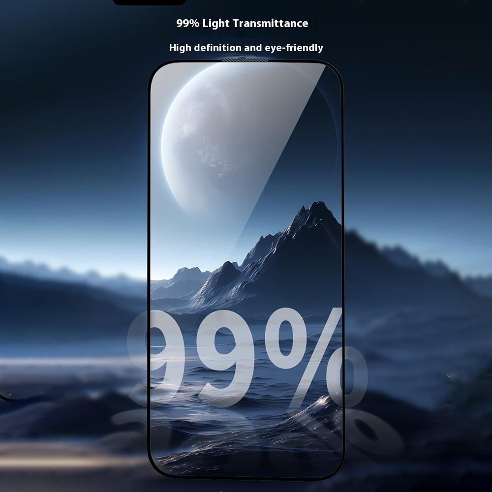URR For iPhone 16 Pro Max Screen Protector Silk Printing Tempered Glass Clear Film Support Face ID