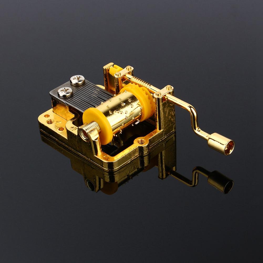 Cool 18 Notes DIY Mechanical Musical Box Golden Music Movement