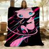 1PC Mew Artwork Pokemon Outdoor Blanket Lightweight Flannel, Soft & Warm, All-Season Use for Sofa, Outdoor, Camping, Living Room, Office35