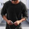 Winter Sweater Men's Solid Color Knitted Loose Pullover Thermal Men for Autumn Long