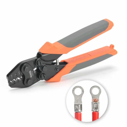 IWISS IWS-6 Crimping Tool for Bare Crimp Terminals and Sleeves, JIS Compliant, 1.25-5.5sq Compatible