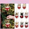 Cheerful Christmas Cat Socks Decorative Accents For Festive Car Interior Style