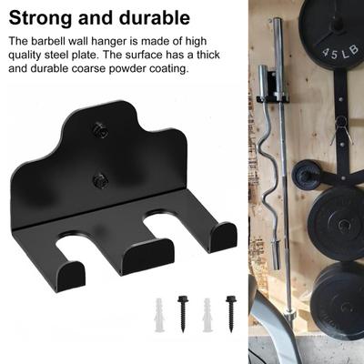 Wall Mount Barbell Storage Bracket Strong Load-bearing Sturdy Construction Easy Installation Barbell Organizer Storage Holder