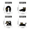Japanese Cartoon Black Cat Series Alloy Brooch Metal Badge Lapel Pins Badges On Backpack Pines
