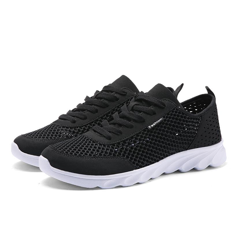 Hot Selling Summer Mesh Breathable Sports Shoes Simple and Versatile Solid Color Casual Shoes Outdoor Odor Proof Running Shoes