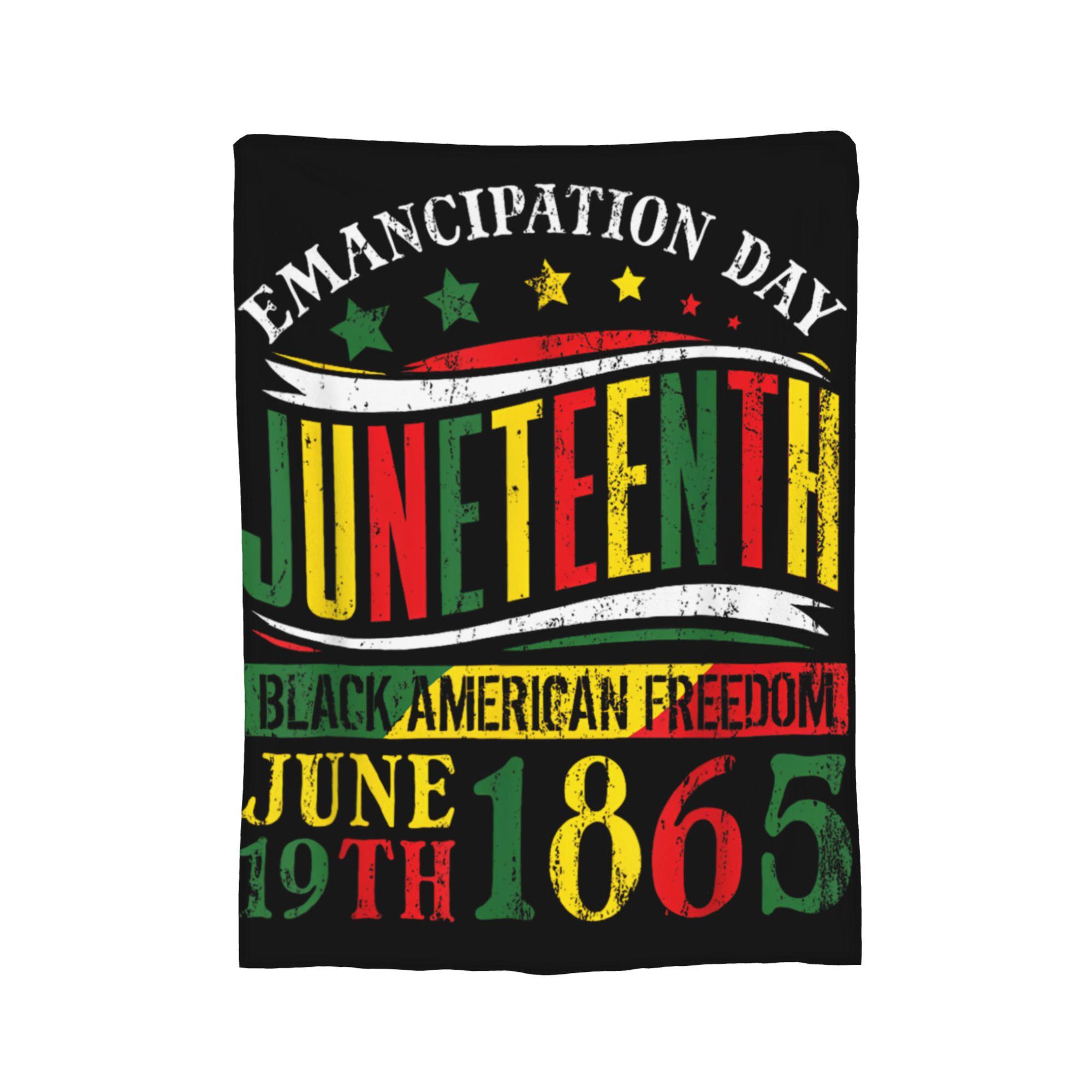 Juneteenth Black History Blanket Celebrating Black 1865 Flannel Throw Blanket Summer Decoration Soft Warm Bedspreads 75X95CM