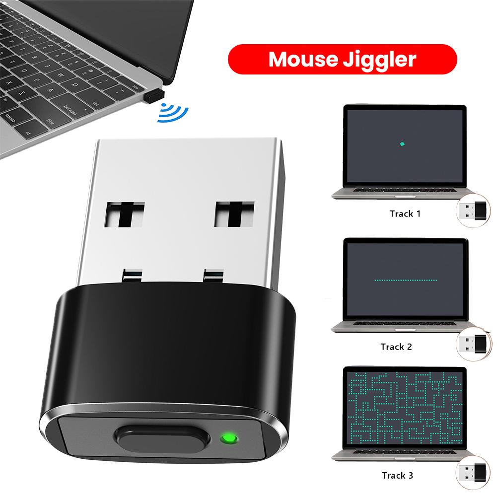 Mini-Maus-Jiggler USB-Maus Unentdeckbar Automatischer Beweger Ein/Aus-Schalter Plug and Play für Büro-Laptop Hält den Computer wach