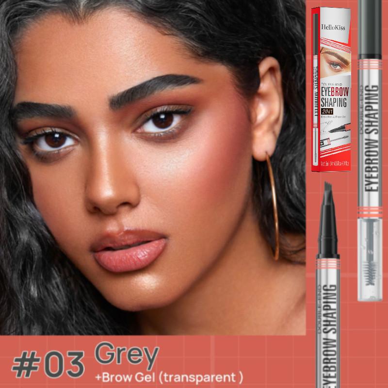 Hellokiss Dual-ended Liquid Eyebrow Pencil With Setting Gel For Perfect Brows