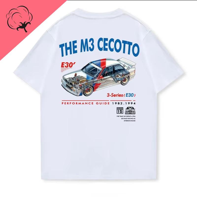 2025 Léto Nové M3 E30 F36 Sportovní Dobrodružné Tričko DTM Fanouškovské Tričko Tuning Hip-hop Pánské Dámské Bavlněné Trička Topy Harajuku