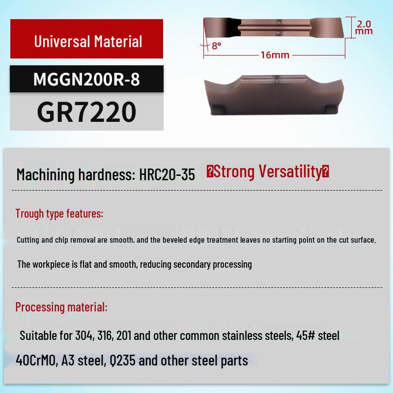 MGGN400/MGMN300/200 CNC Grooving and Parting Cutter Blade