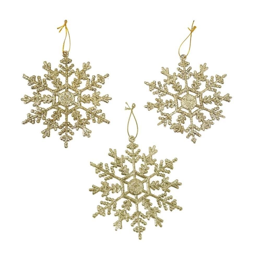 3Pcs/set Exquisite Christmas Snowflakes Acrylic Xmas Tree Ornaments Snowflakes Pendants  New Year