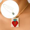 Artistics Crown Heart Beaded Necklace Portable Jewelry for Women Bohemian Styles Accessory