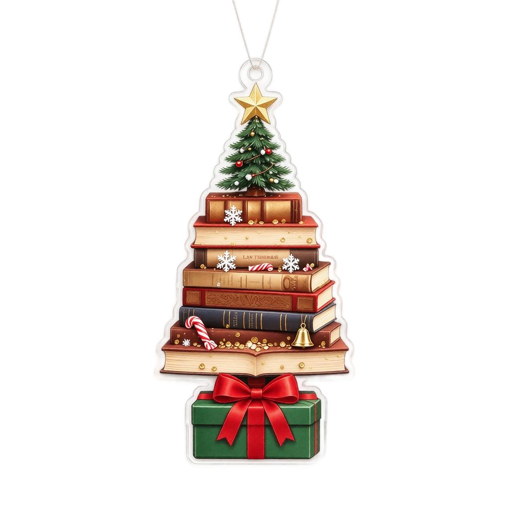 Kerst 2D Vlak Acryl Hangend Ornament voor Feestelijke Decoratie