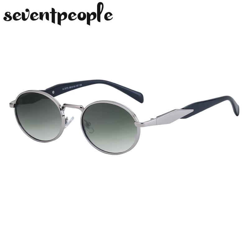 Vintage Metal Frame Round Sunglasses Women  Luxruy Brand Designer Fashion Oval Sun Glasses For New In Retro Shades Eyewear