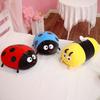 Kawaii Insect Plush Toy Soft Red Ladybug Bee Stuffed Doll Huggable Pillow Room Decor Back Cushion Cute Children Birthday Gifts
