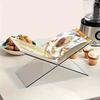 Acrylic X-Shaped Book Holder Stand for Cookbook Recipe Menu Storybook - Display Rack for Ball Opening Reading Books