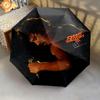 1pc Johnny Hallyday pattern Umbrella Portable Folding Umbrella Iron Frame Hole Bone Structure Outdoor Home Umbrella