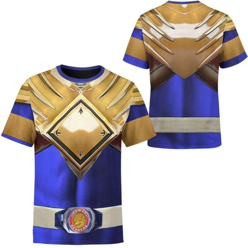 Anime Peripherie Dinosaurier Team Außergewöhnliches Marine Team 3D Gedrucktes Sommer Bequemes Lässiges Kurzarm Herren Damen T-Shirt