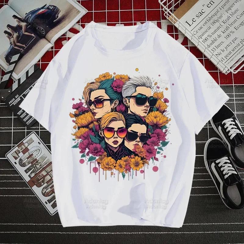 Tokio Hotel Group Musik Harajuku Herren T-Shirts Tees Shirt Tops Design Kurzärmelig Y2K Ästhetik 90er Anime T-Shirt
