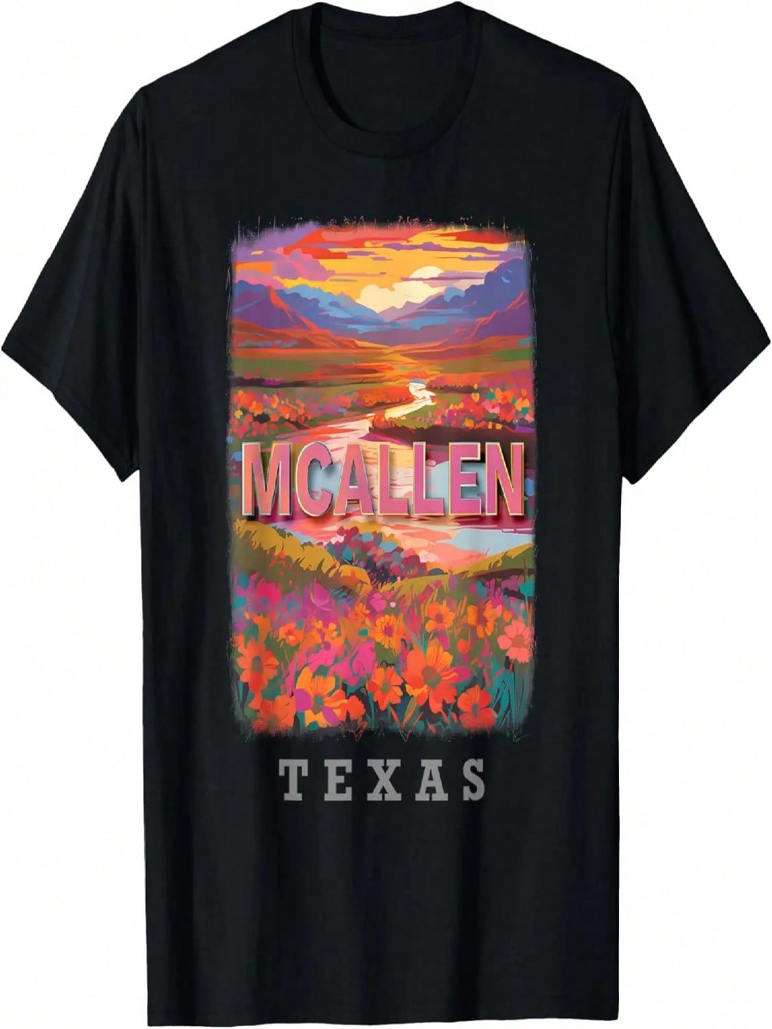 Футболка McAllen Texas TX Borderland Bliss SD338 S разноцветный