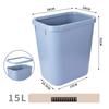 Thickened Square Plastic Wastebasket for Hotel Rooms, Bathrooms, and Restaurants